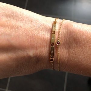 Tiffany and Co Pierced Atlas bracelet in 18K rose gold with diamonds